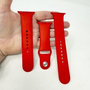 Authentic Apple (Product) Red 42MM Silicone Watch Sport Band‎